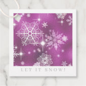  Snowflakes Pattern Orchid Pink ID846 Bedankjes Labels (Voorkant)