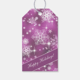  Snowflakes Pattern Orchid Pink ID846 Cadeaulabel