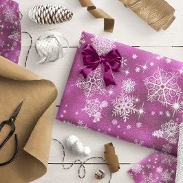  Snowflakes Pattern Orchid Pink ID846 Cadeaupapier