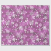  Snowflakes Pattern Orchid Pink ID846 Cadeaupapier (Vlak)