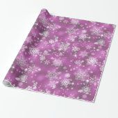 Snowflakes Pattern Orchid Pink ID846 Cadeaupapier (Uitgerold)