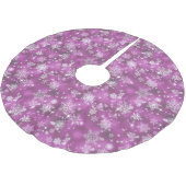  Snowflakes Pattern Orchid Pink ID846 Kerstboom Rok (Gekanteld)