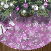  Snowflakes Pattern Orchid Pink ID846 Kerstboom Rok