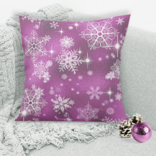  Snowflakes Pattern Orchid Pink ID846 Kussen