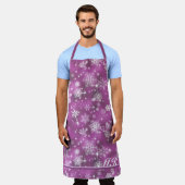 Snowflakes Pattern Orchid Pink ID846 Schort (Gedragen)