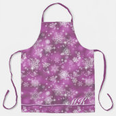  Snowflakes Pattern Orchid Pink ID846 Schort (Voorkant)