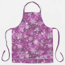  Snowflakes Pattern Orchid Pink ID846 Schort