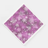 Snowflakes Pattern Orchid Pink ID846 Servet (Hoek)