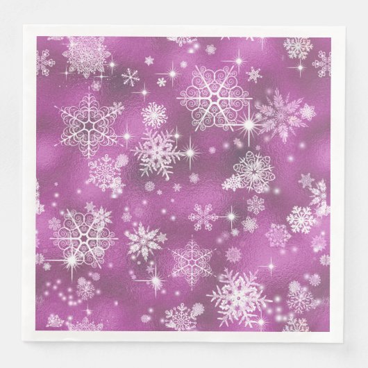  Snowflakes Pattern Orchid Pink ID846 Servet (Voorkant)