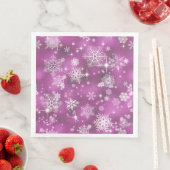 Snowflakes Pattern Orchid Pink ID846 Servet (Insitu)