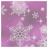 Snowflakes Pattern Orchid Pink ID846 Stof (Close Up)