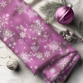 Snowflakes Pattern Orchid Pink ID846 Stof