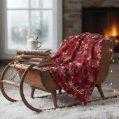  Snowflakes Pattern Red ID846 Fleece Deken