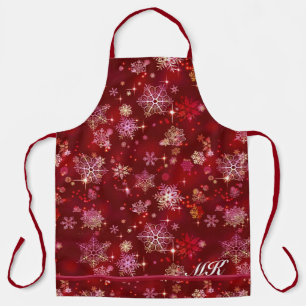  Snowflakes Pattern Red ID846 Schort