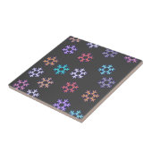 Snowflakes Pattern Snowy Winter Feel Tegeltje (Zijkant)