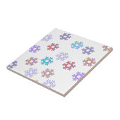 Snowflakes Pattern Snowy Winter Feel Tegeltje (Zijkant)