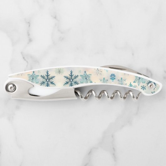  Snowflakes Pattern - Waiter's Corkschroef Kurkentrekker (Voorkant)