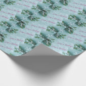 Snowflakes patterned gift wrap cadeaupapier (Hoek)