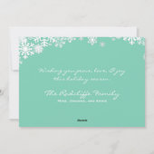 Snowflakes Peace Foto met kerstfeestdag Feestdagenkaart (Achterkant)