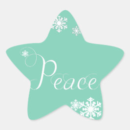 Snowflakes Peace Holiday Star-Stickers Ster Sticker