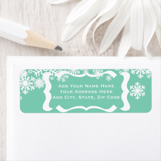 Snowflakes Peace Return Address Labels (Insitu)