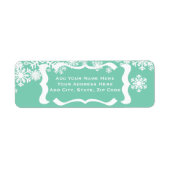 Snowflakes Peace Return Address Labels (Voorkant)