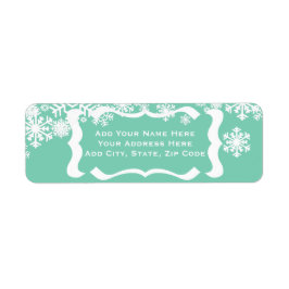 Snowflakes Peace Return Address Labels