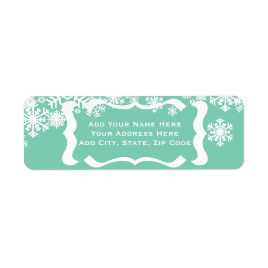 Snowflakes Peace Return Address Labels (Voorkant)