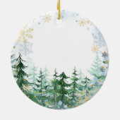 Snowflakes Penguin 1 Kerstmis als familie van 3 Keramisch Ornament (Achterkant)