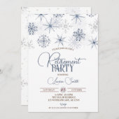 Snowflakes Pensioen Partij Kaart (Voorkant / Achterkant)