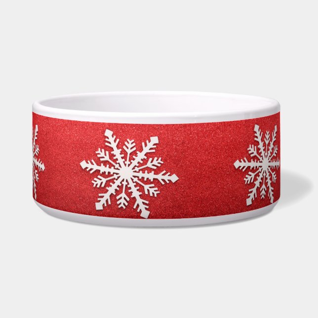 Snowflakes Pet Bowl Voerbakje (Voorkant)