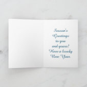 Snowflakes Polair Beer Schaats Feestdagen Kaart (Binnen)