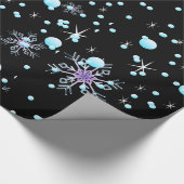 Snowflakes "pretkerst" cadeaupapier (Hoek)