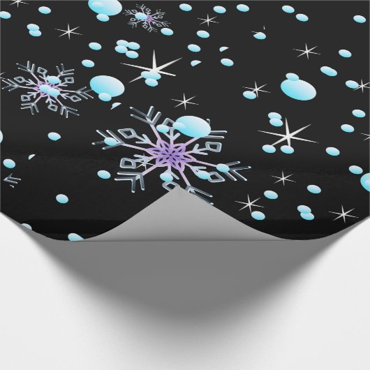 Snowflakes "pretkerst" cadeaupapier (Hoek)