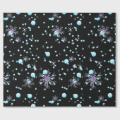 Snowflakes "pretkerst" cadeaupapier (Vlak)