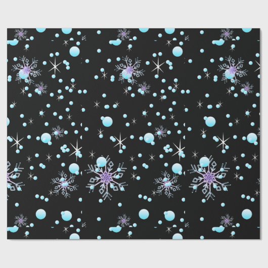 Snowflakes "pretkerst" cadeaupapier (Vlak)