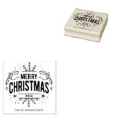 Snowflakes "pretkerst" rubberstempel (Gestempeld)