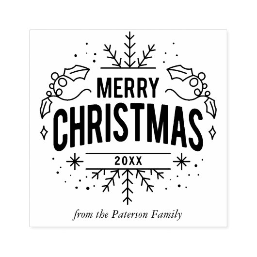 Snowflakes "pretkerst" rubberstempel (Afrduk)