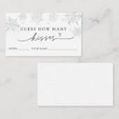 Snowflakes raden hoeveel kussen spel Kaart (Voorkant / Achterkant)