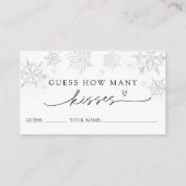 Snowflakes raden hoeveel kussen spel Kaart (Voorkant)