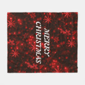 Snowflakes Red Background Fleece Blanket (Voorkant (Horizontaal))