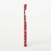 Snowflakes Red Case Samsung Galaxy Hoesje (Linkerkant)