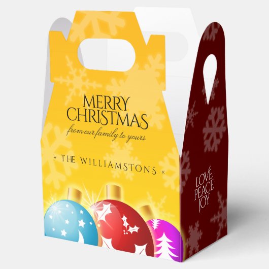 Snowflakes Red & Gold Bedankdoosjes (Geopend)