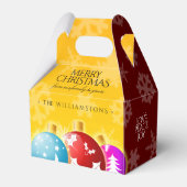 Snowflakes Red & Gold Bedankdoosjes (Voorkant Zijde)