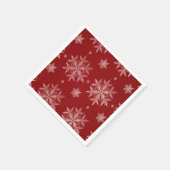 Snowflakes Red Holiday Kerstmis Servet (Hoek)