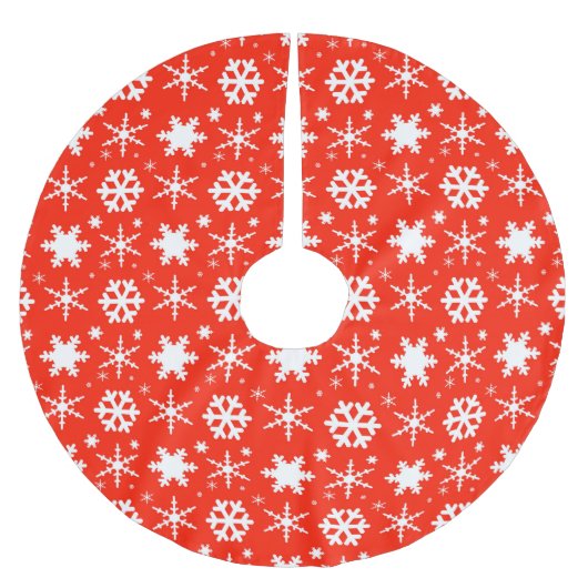 Snowflakes Red Kerstboom Rok (Voorkant)