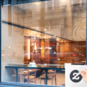 Snowflakes Red Merry Kerstmis Cling Raamsticker (Cafe Raam)