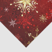Snowflakes Red Xmas kerstcadeaus Tissuepapier (Detail)