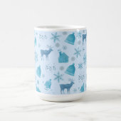 Snowflakes, Reindeer & Elegant Holiday Design Koffiemok (Center)