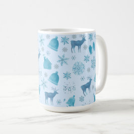 Snowflakes, Reindeer & Elegant Holiday Design Koffiemok